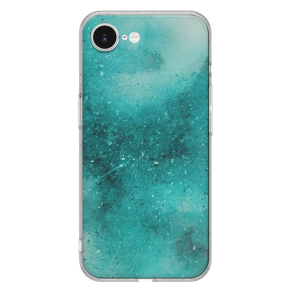 Apple iPhone 16e TPU Hoesje iPhone 16e Painting Blue Backcover achterkant