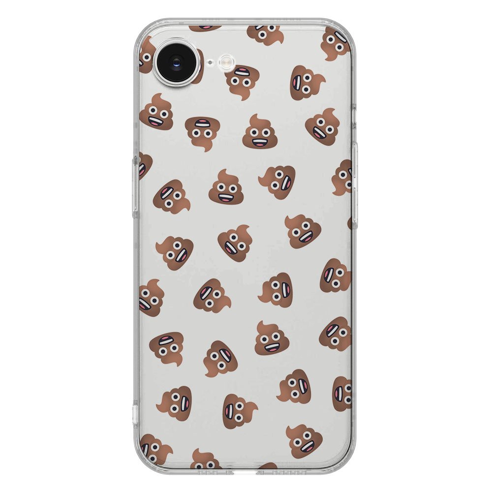 TPU Hoesje iPhone 16e Poep Emojis Backcover achteraanzicht