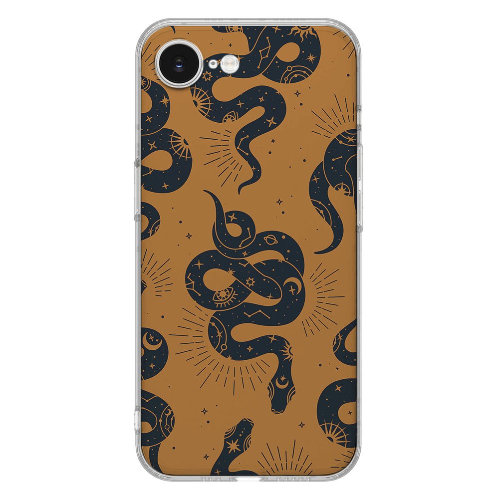 TPU Hoesje iPhone 16e Snakes Backcover slangenprint achterkant