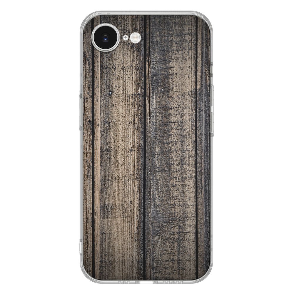 TPU Hoesje iPhone 16e Steigerhout Backcover steigerhout design achterzijde