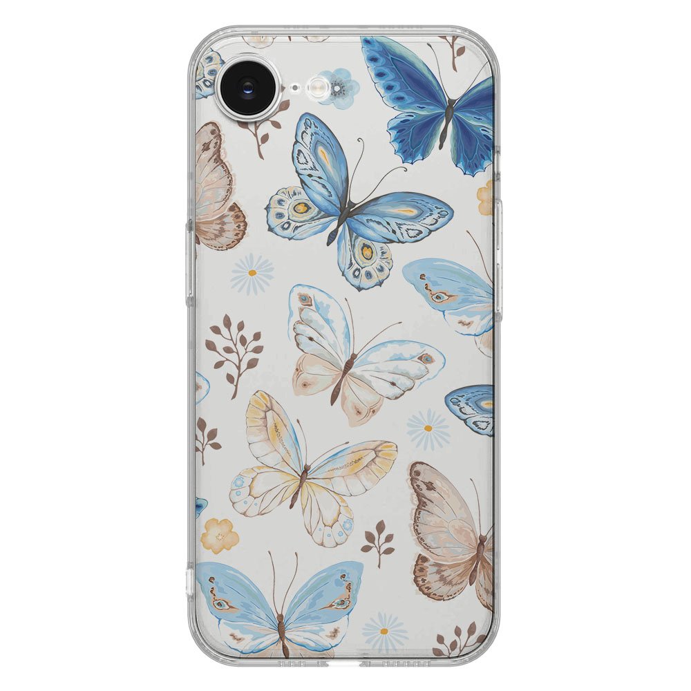 Apple iPhone 16e TPU Hoesje iPhone 16e - Vlinder Backcover achterzijde vlinder design