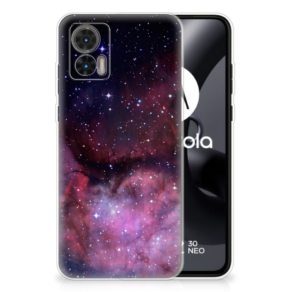 Motorola Edge 30 Neo TPU Hoesje Galaxy design achteraanzicht