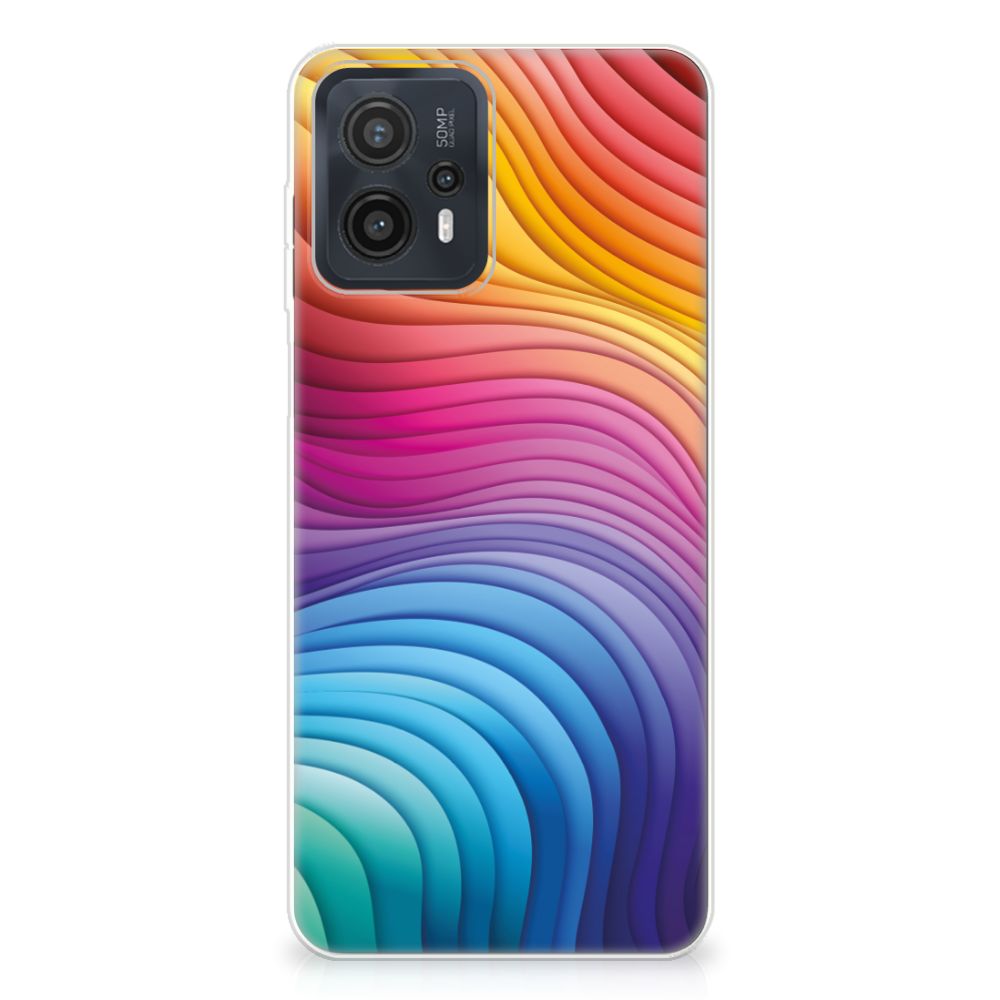 Motorola Moto G23 TPU Hoesje voor Motorola Moto G23 | G13 Regenboog design kleurrijk aanzicht