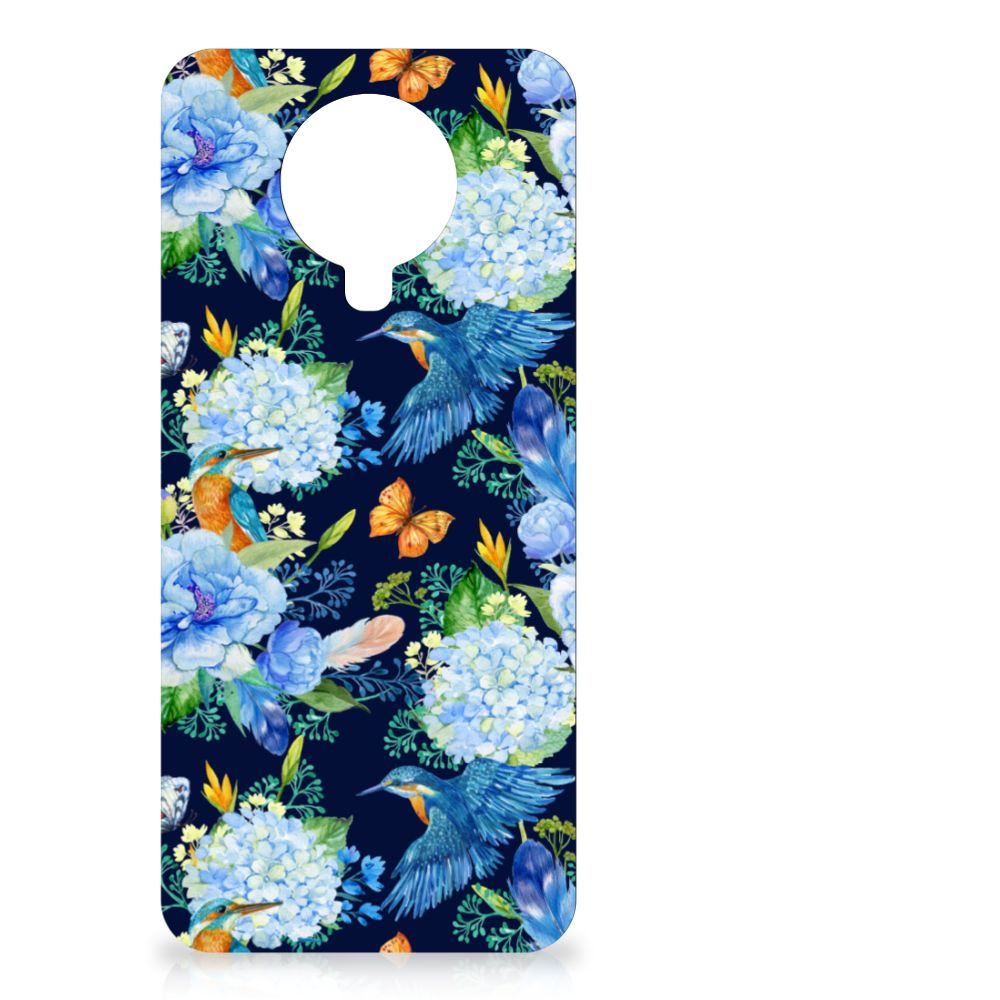 TPU Hoesje voor Nokia G20 | G10 IJsvogel bloemen design voorkant