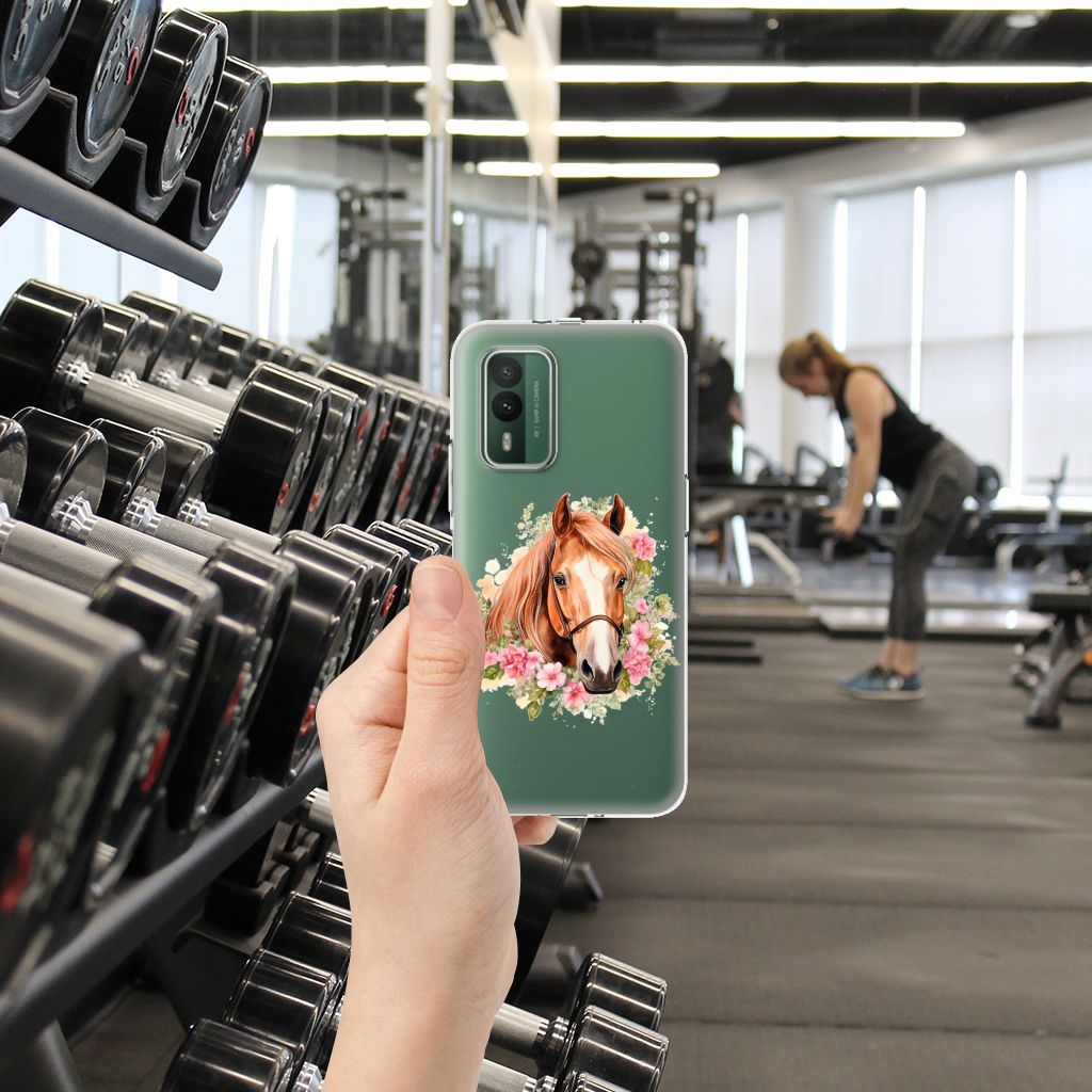 TPU Hoesje voor Nokia XR21 Paard handen gym apparatuur