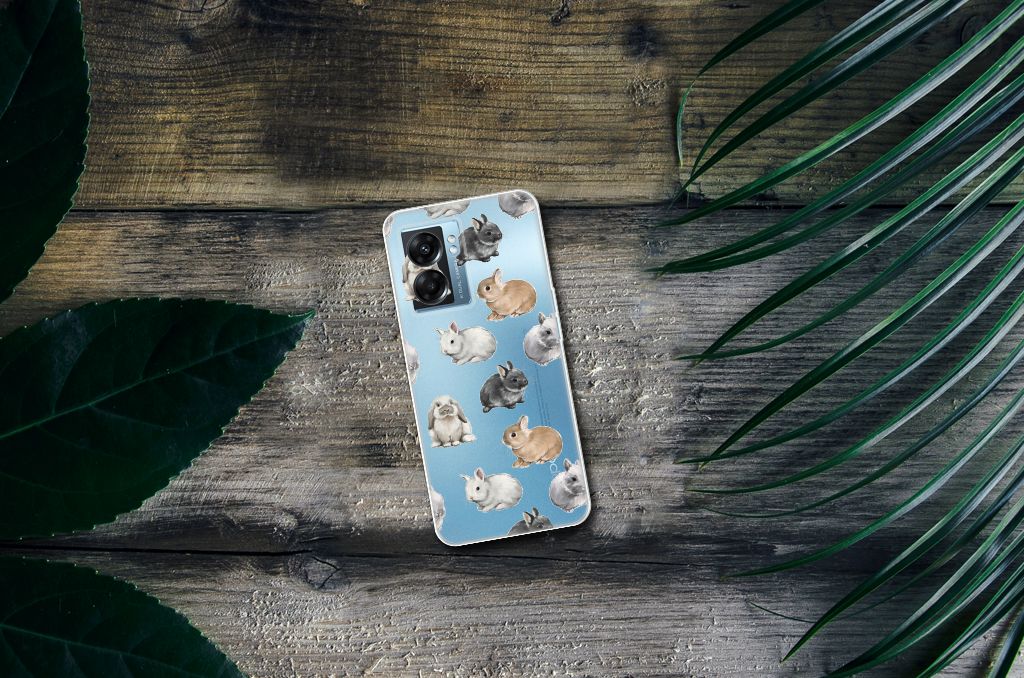 TPU Hoesje voor OPPO A77 | A57 5G Konijntjes