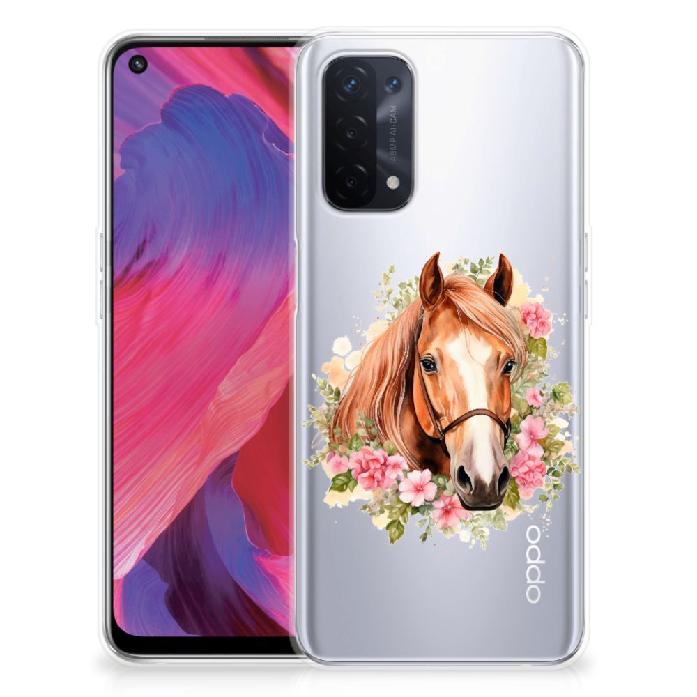 TPU Hoesje voor OPPO A93 5G Paard design paard aanzicht