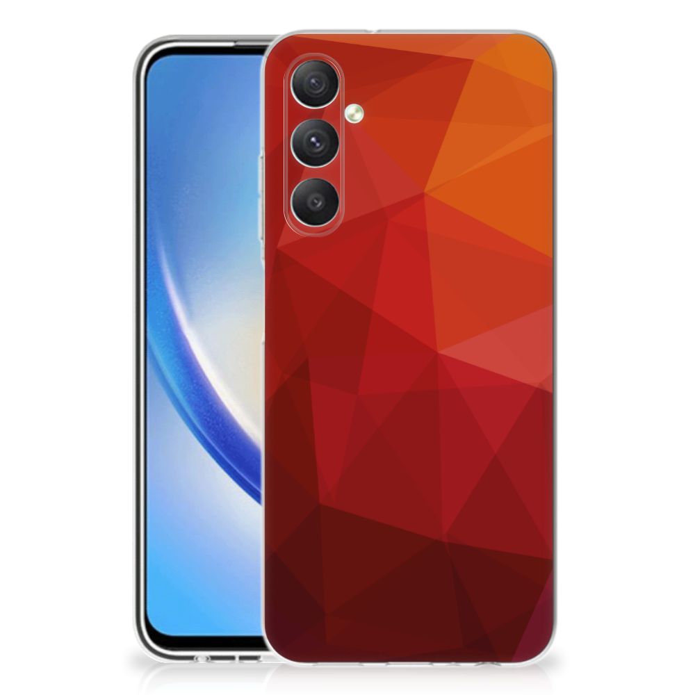 Samsung Galaxy A05S TPU Hoesje Polygon Red achterkant abstract design
