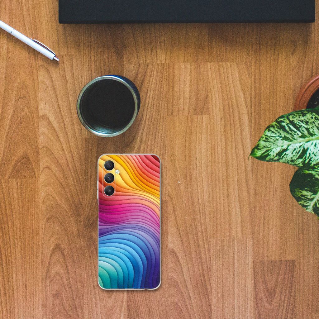 Samsung Galaxy A05S TPU Hoesje voor Samsung Galaxy A05S Regenboog bovenaanzicht