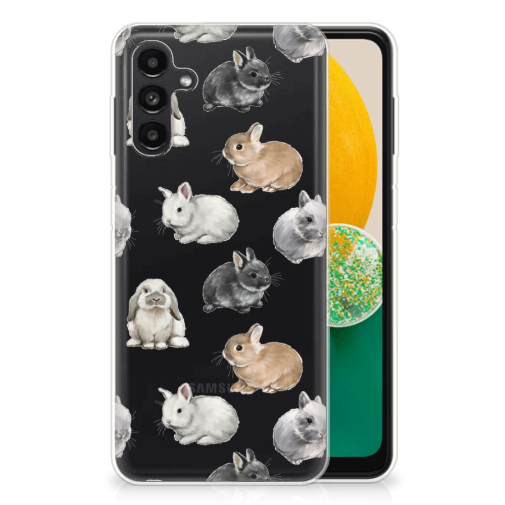 Samsung Galaxy A13 A04s TPU Hoesje voor Samsung Galaxy A13 | A04s Konijntjes design konijntjes voorkant