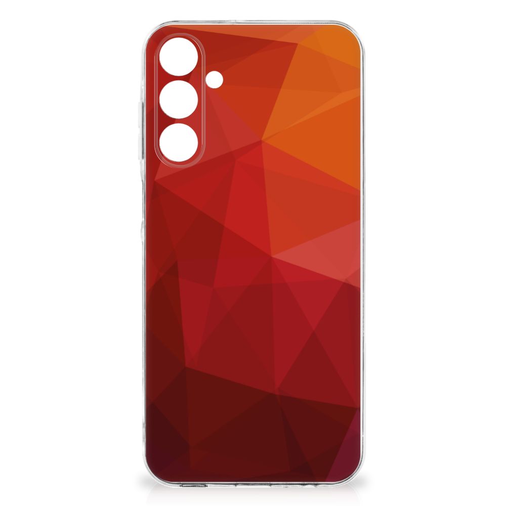 Samsung Galaxy A16 TPU Hoesje Polygon Red achterkant