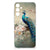 TPU Hoesje voor Samsung Galaxy A16 Vintage Pauwen zijkant design pauw bloemen