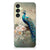 TPU Hoesje voor Samsung Galaxy A35 Vintage Pauwen pauw bloemen achterzijde