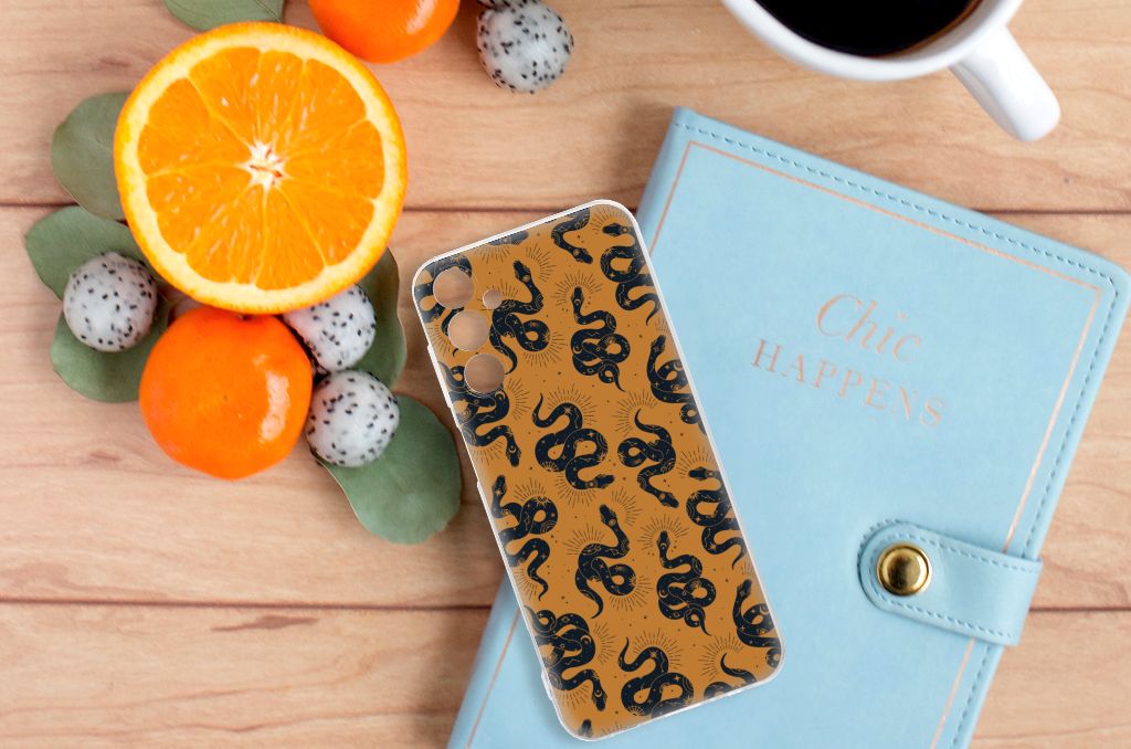 Samsung Galaxy M14 TPU Hoesje Snakes bovenaanzicht