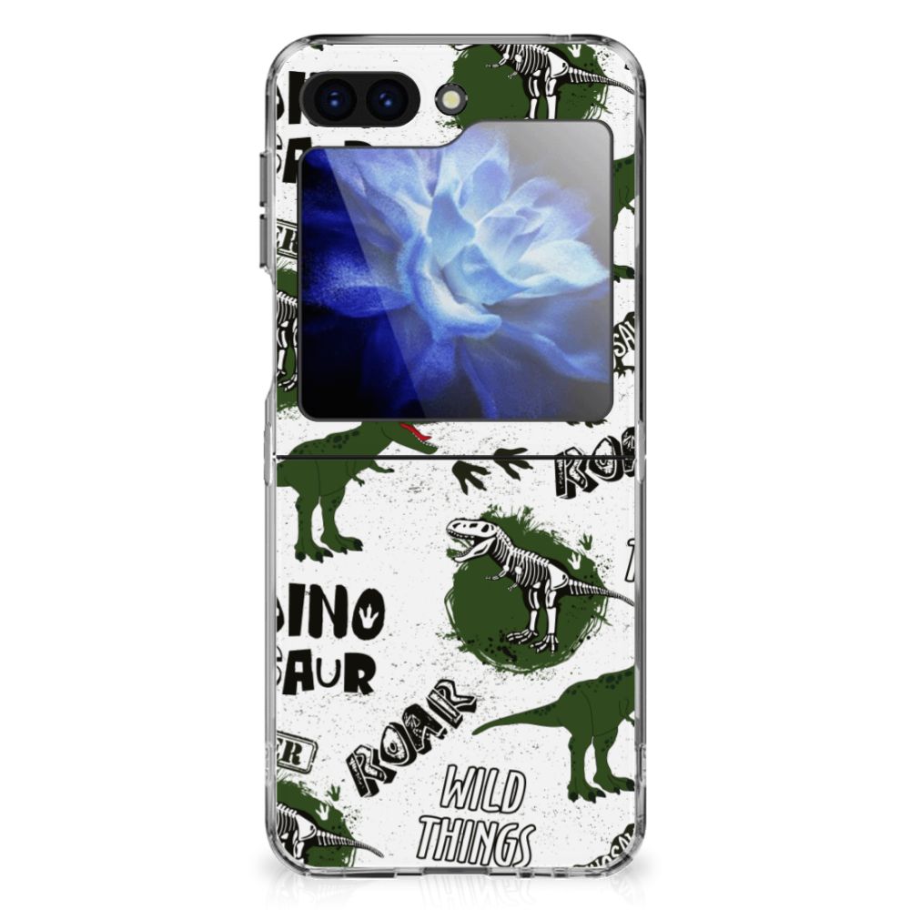 Samsung Galaxy Z Flip 6 TPU Hoesje Dinosaurus achterzijde