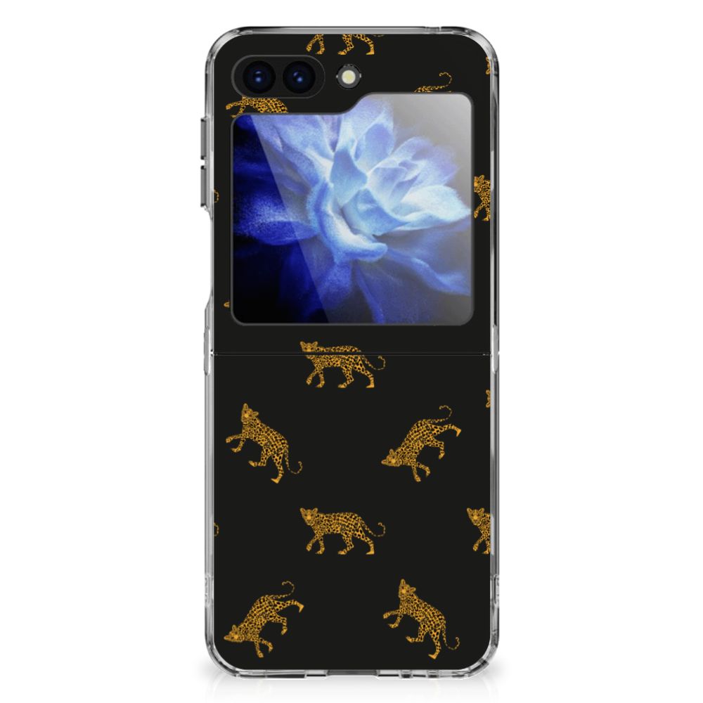 Samsung Galaxy Z Flip 6 TPU Hoesje Leopards achterkant