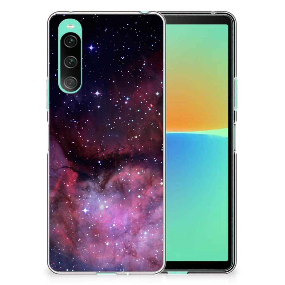 TPU Hoesje voor Sony Xperia 10 V Galaxy heelal design achterkant