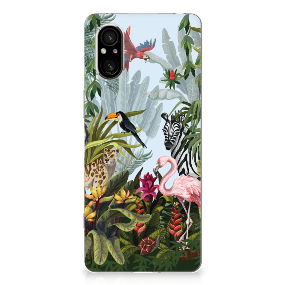 Sony Xperia 5 V TPU Hoesje Jungle design voorkant