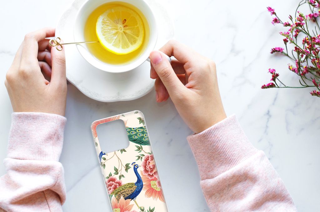 TPU Hoesje voor Xiaomi Redmi 10C Pink Peacock