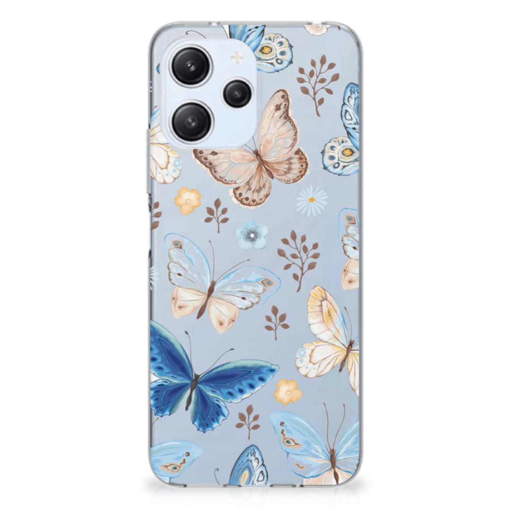Xiaomi Redmi 12 4G TPU Hoesje Vlinder aanzicht