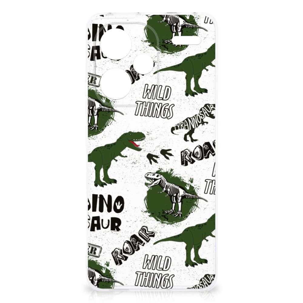 TPU Hoesje voor Xiaomi Redmi Note 13 Pro Plus Dinosaurus dino design achterkant