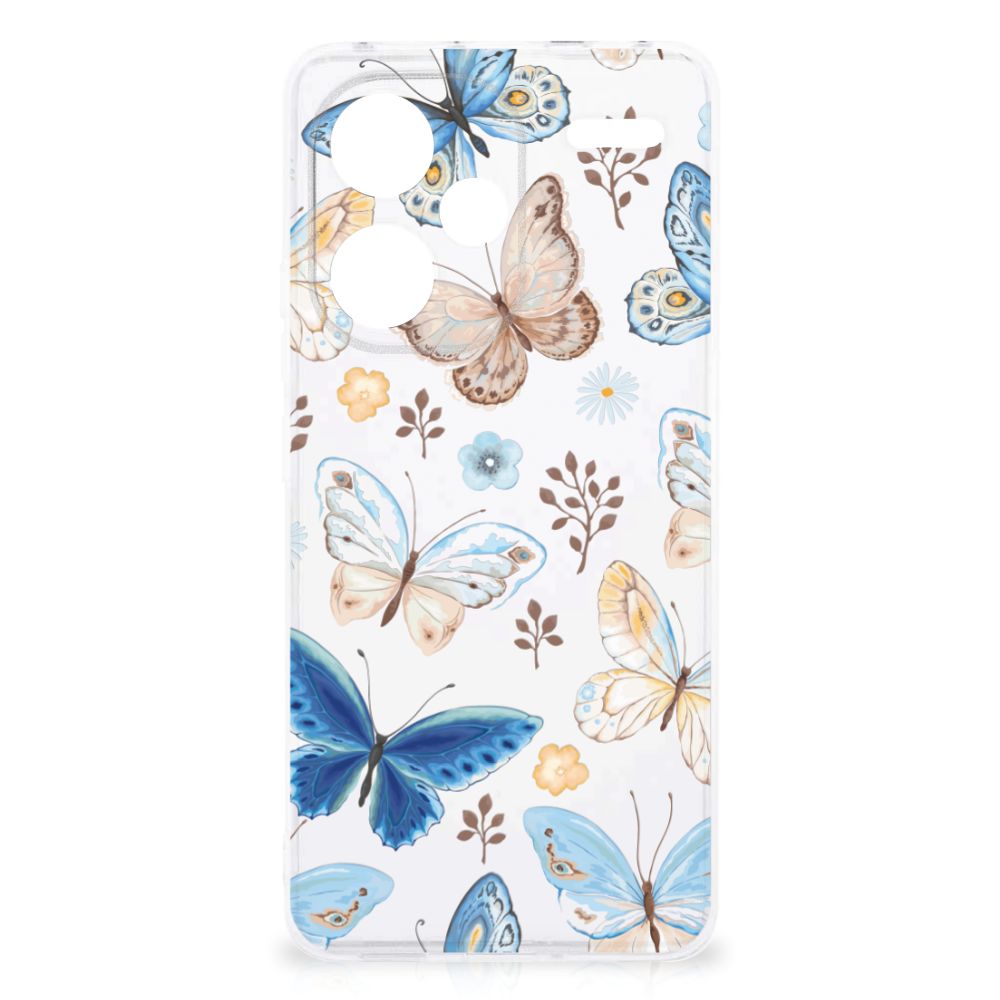 TPU Hoesje voor Xiaomi Redmi Note 13 Pro Plus Vlinder achteraanzicht