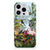 TPU Hoesje voor iPhone 15 Pro Max Jungle met kleurrijke dierenđĻ en tropische bladeren.