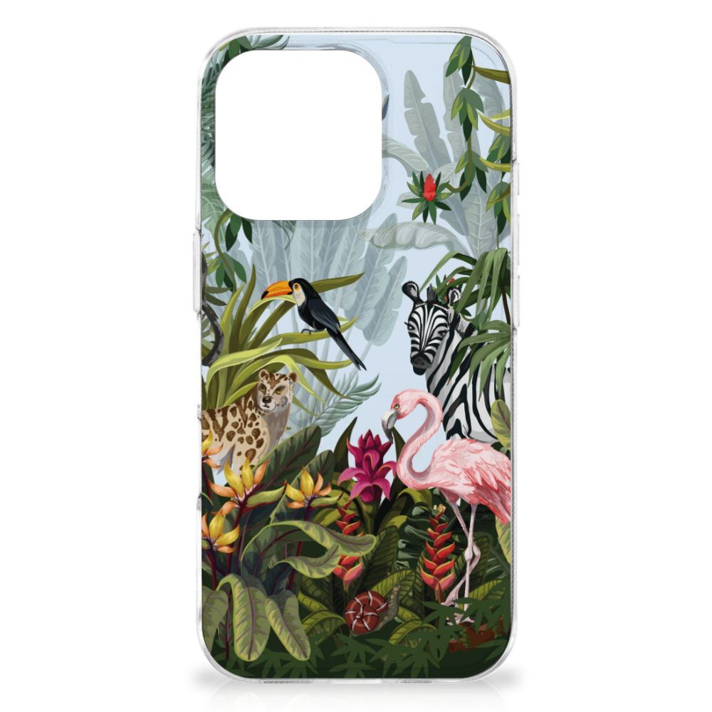 TPU Hoesje voor iPhone 16 Pro Jungle jungle stijl voorzijde