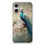 TPU Hoesje voor iPhone 16 plus Vintage Pauwen pauwen bloemen design zijkant
