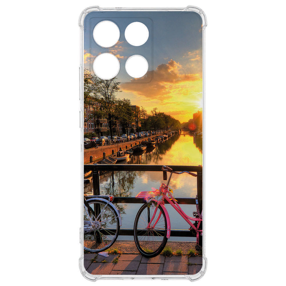 TPU Telefoonhoesje Motorola Moto G56 Amsterdamse Grachten backcover ontwerp voorkant