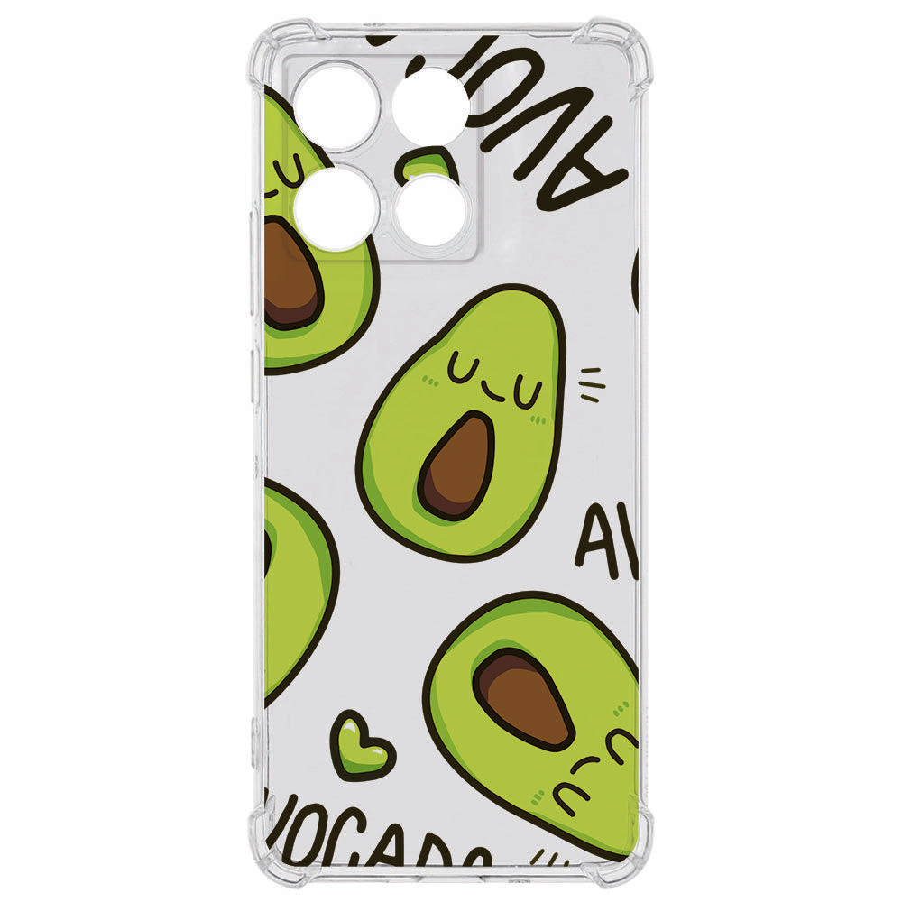 TPU Telefoonhoesje Motorola Moto G56 Avocado Singing backcover voorzijde