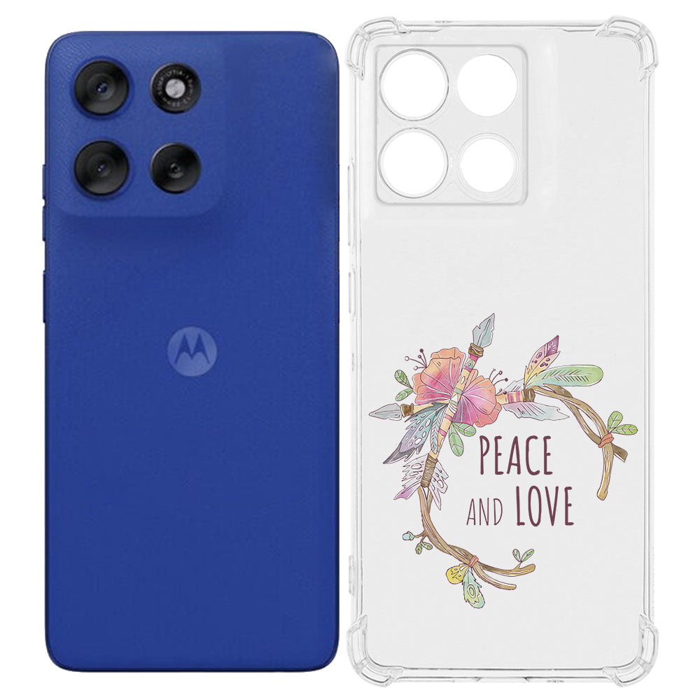 TPU Telefoonhoesje Motorola Moto G56 Boho Tekst backcover achteraanzicht