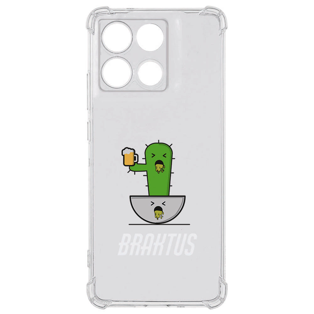Motorola Moto G56 TPU Telefoonhoesje Braktus backcover cactus design vooraanzicht
