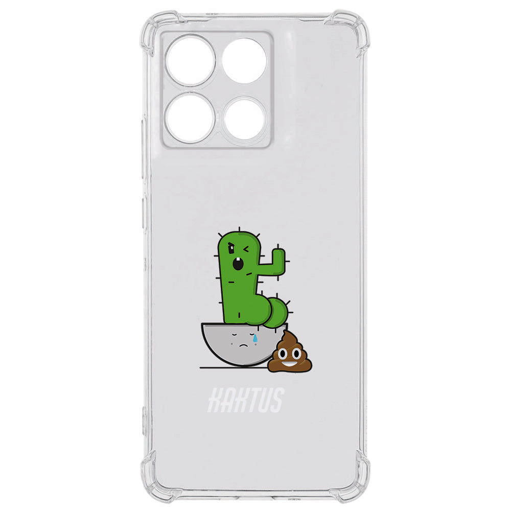 Motorola Moto G56 TPU Telefoonhoesje Cactus Poo backcover vooraanzicht