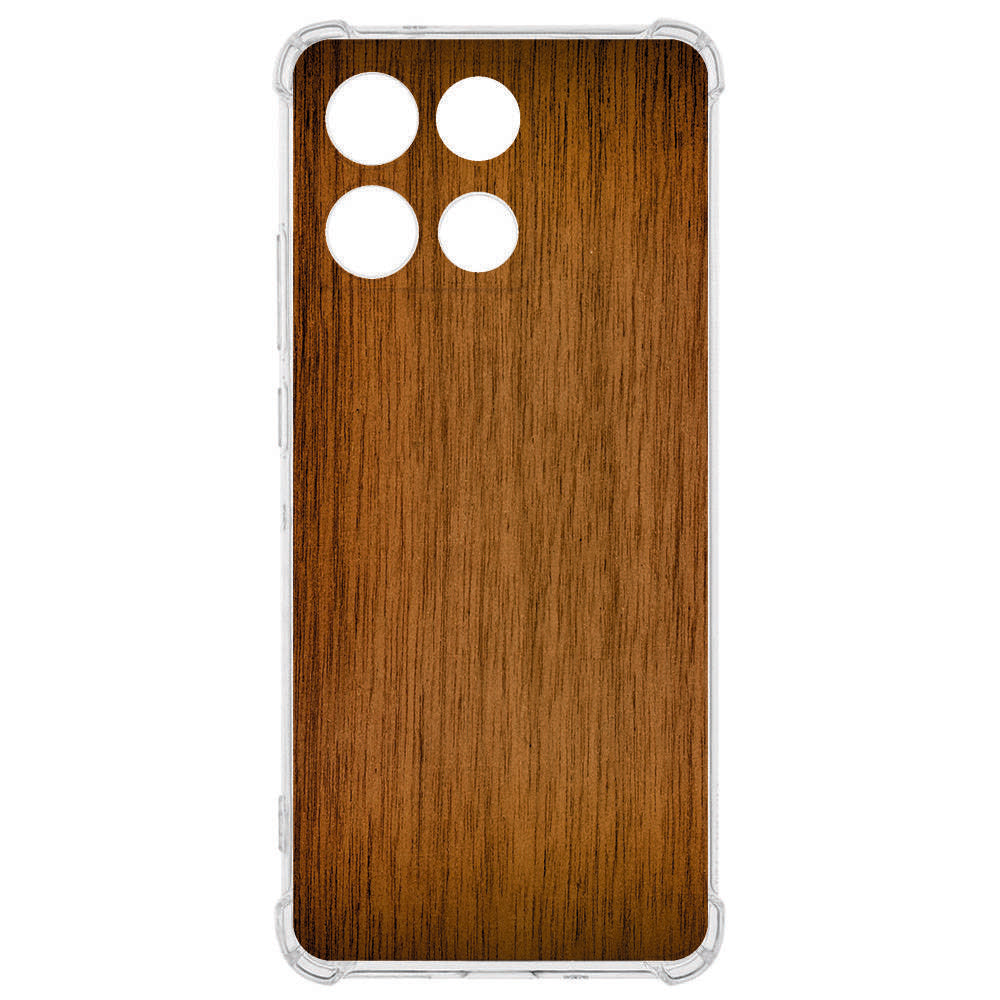 Motorola Moto G56 TPU Telefoonhoesje Donker Hout backcover achterkant