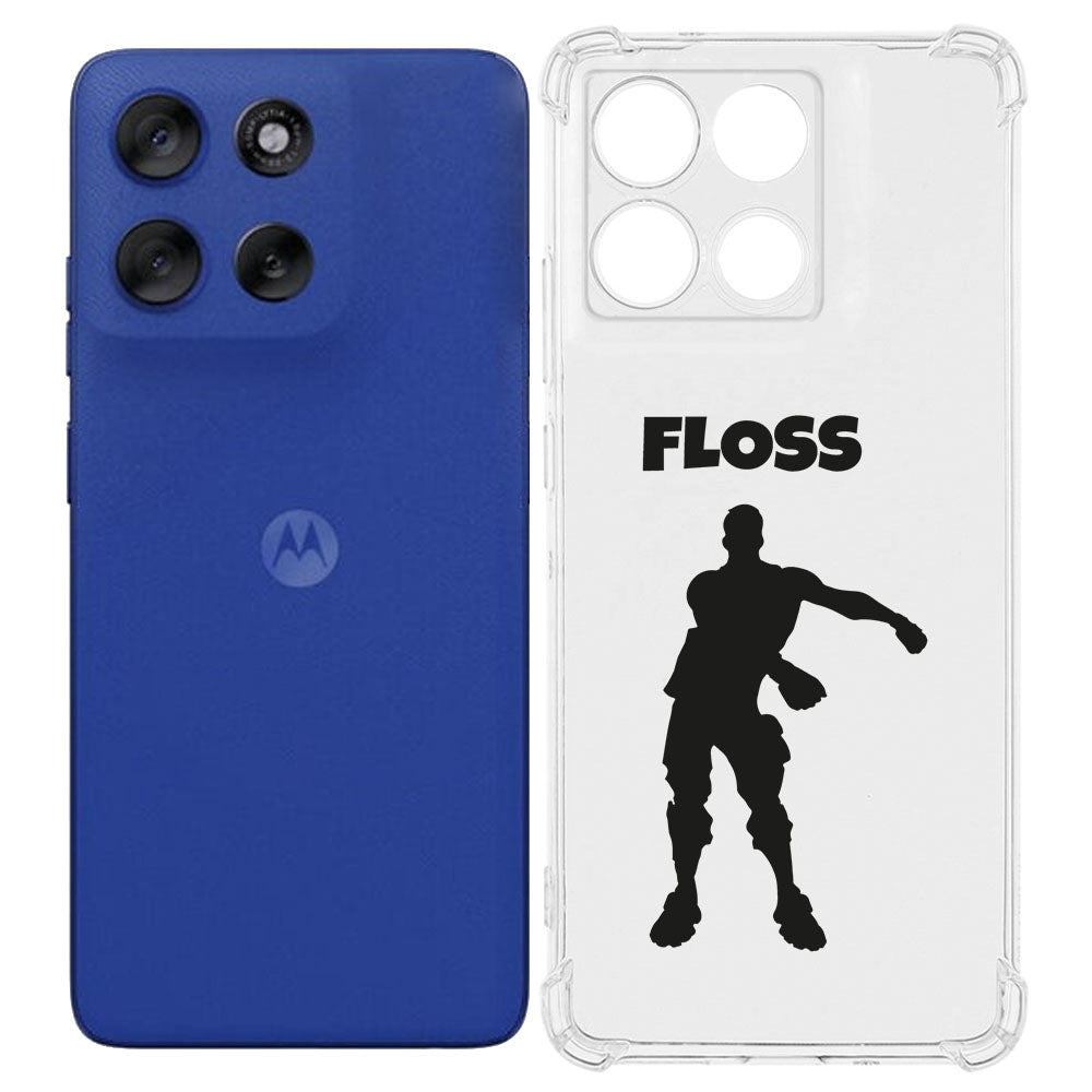 Motorola Moto G56 TPU Telefoonhoesje Floss backcover achterkant en voorkant