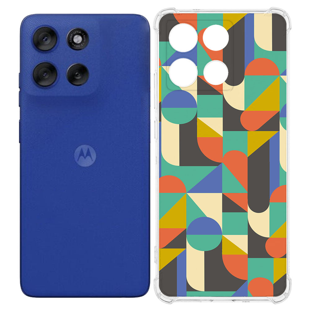 Motorola Moto G56 TPU Telefoonhoesje Funky Retro achterkant