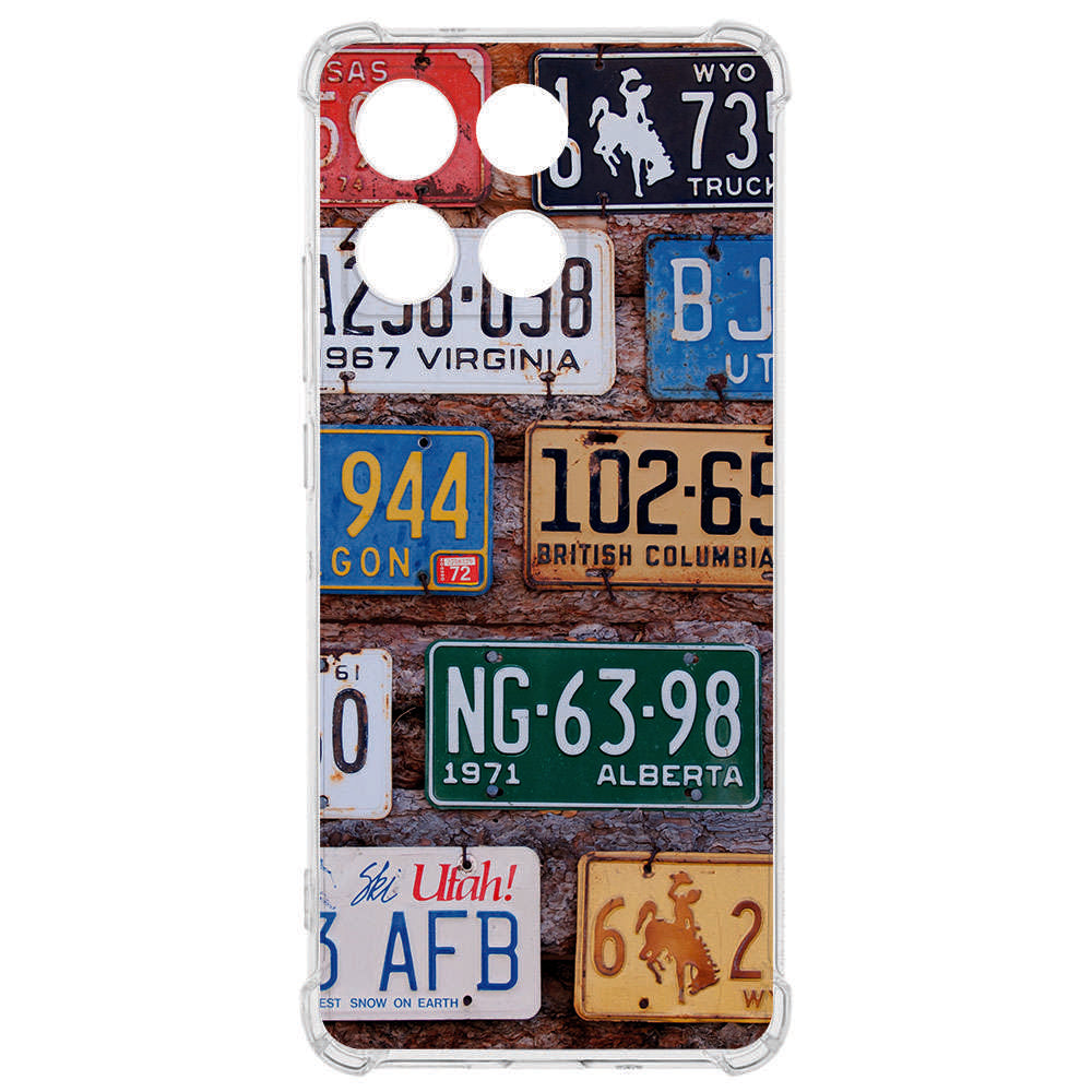 TPU Telefoonhoesje Motorola Moto G56 Kentekenplaten backcover design achterkant