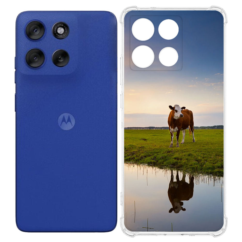 Motorola Moto G56 TPU Telefoonhoesje Koe backcover achterzijde