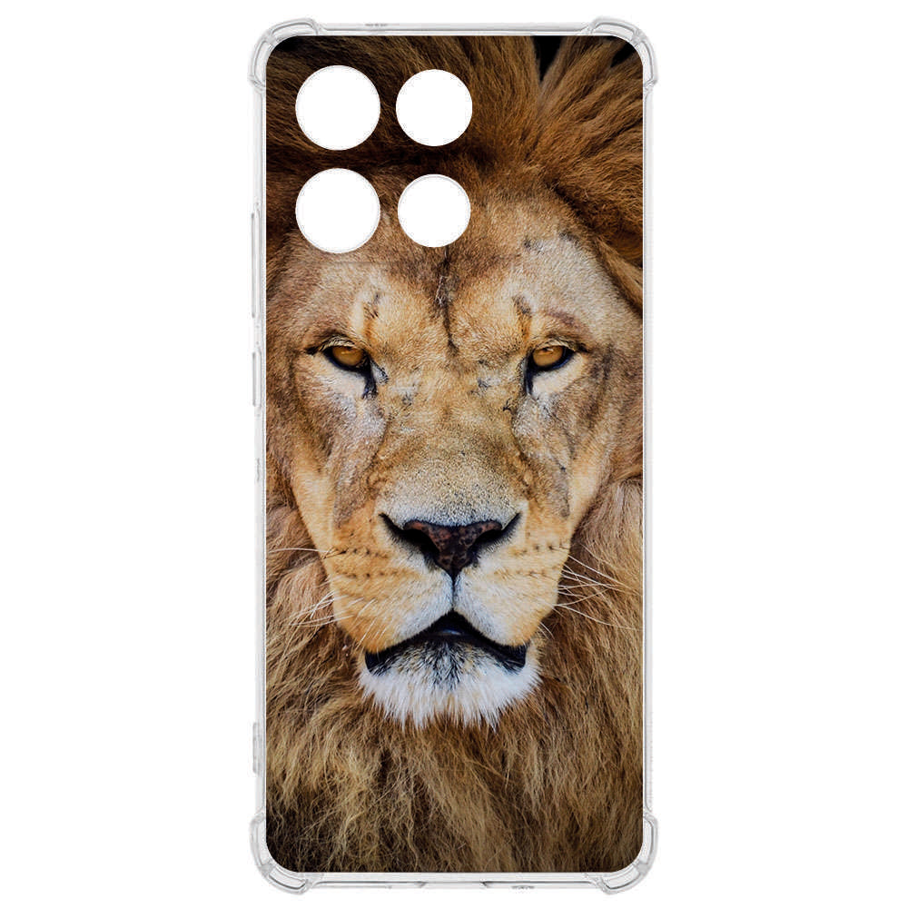 TPU Telefoonhoesje Motorola Moto G56 Leeuw backcover leeuw voorkant