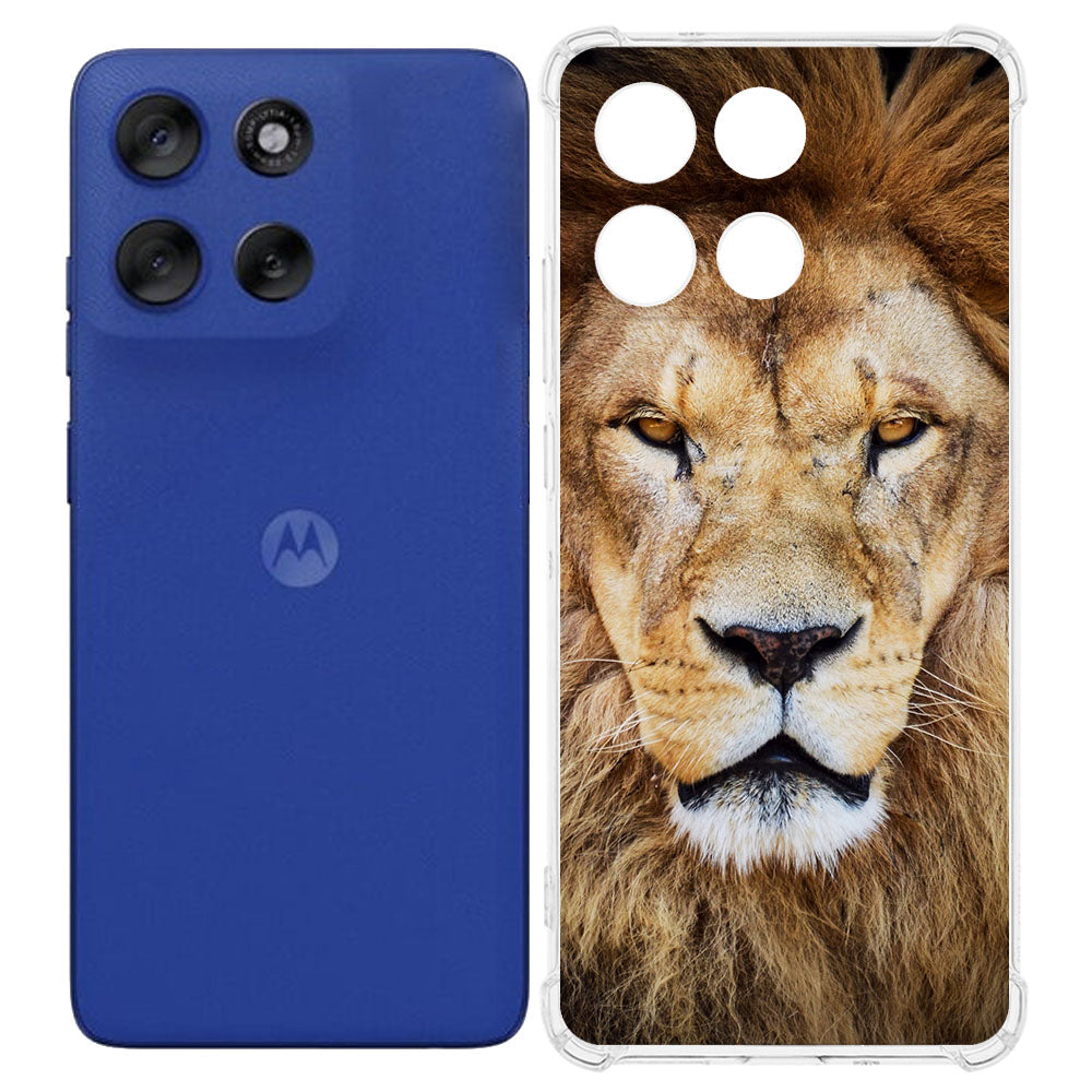 Motorola Moto G56 TPU Telefoonhoesje Leeuw backcover voorzijde