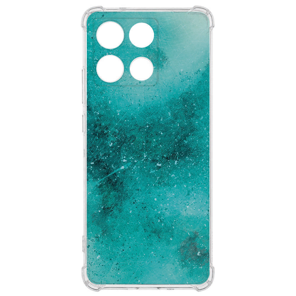 TPU Telefoonhoesje Motorola Moto G56 Painting Blue backcover design turquoise abstract