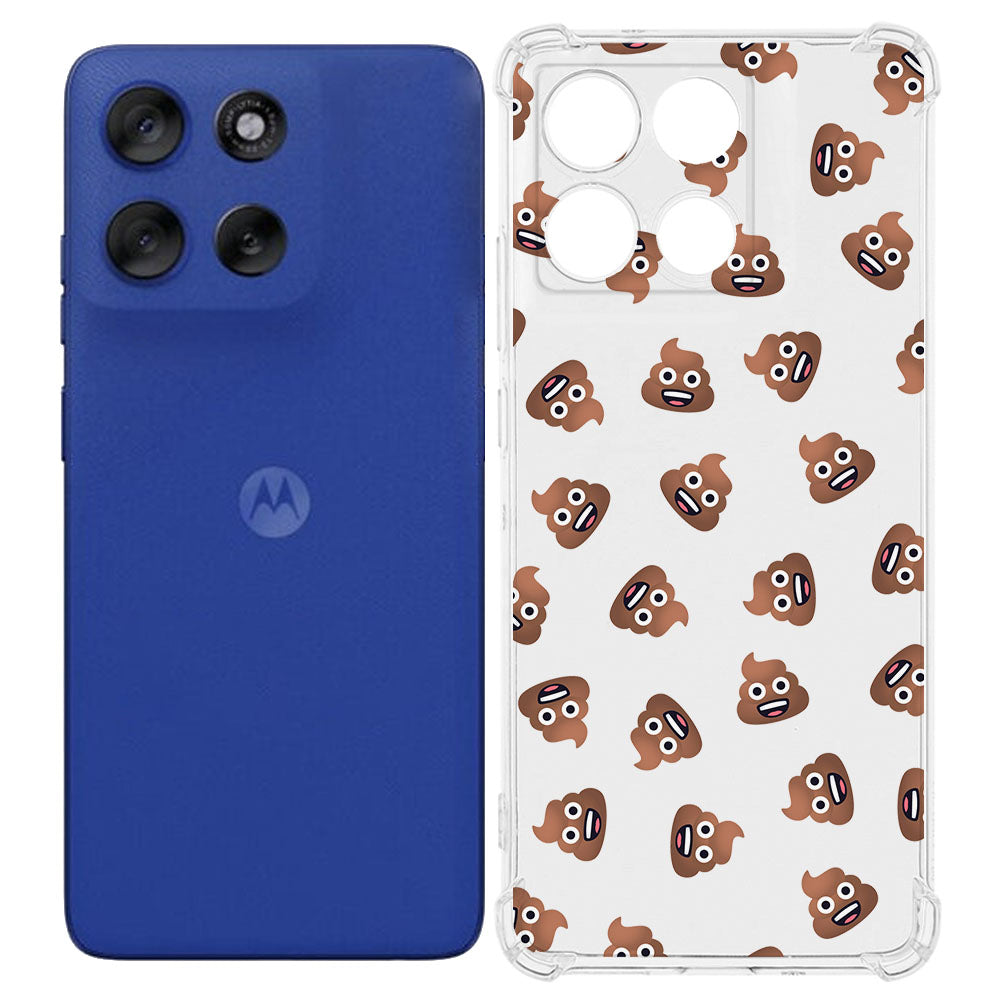 Motorola Moto G56 TPU Telefoonhoesje Poep Emojis backcover achterkant