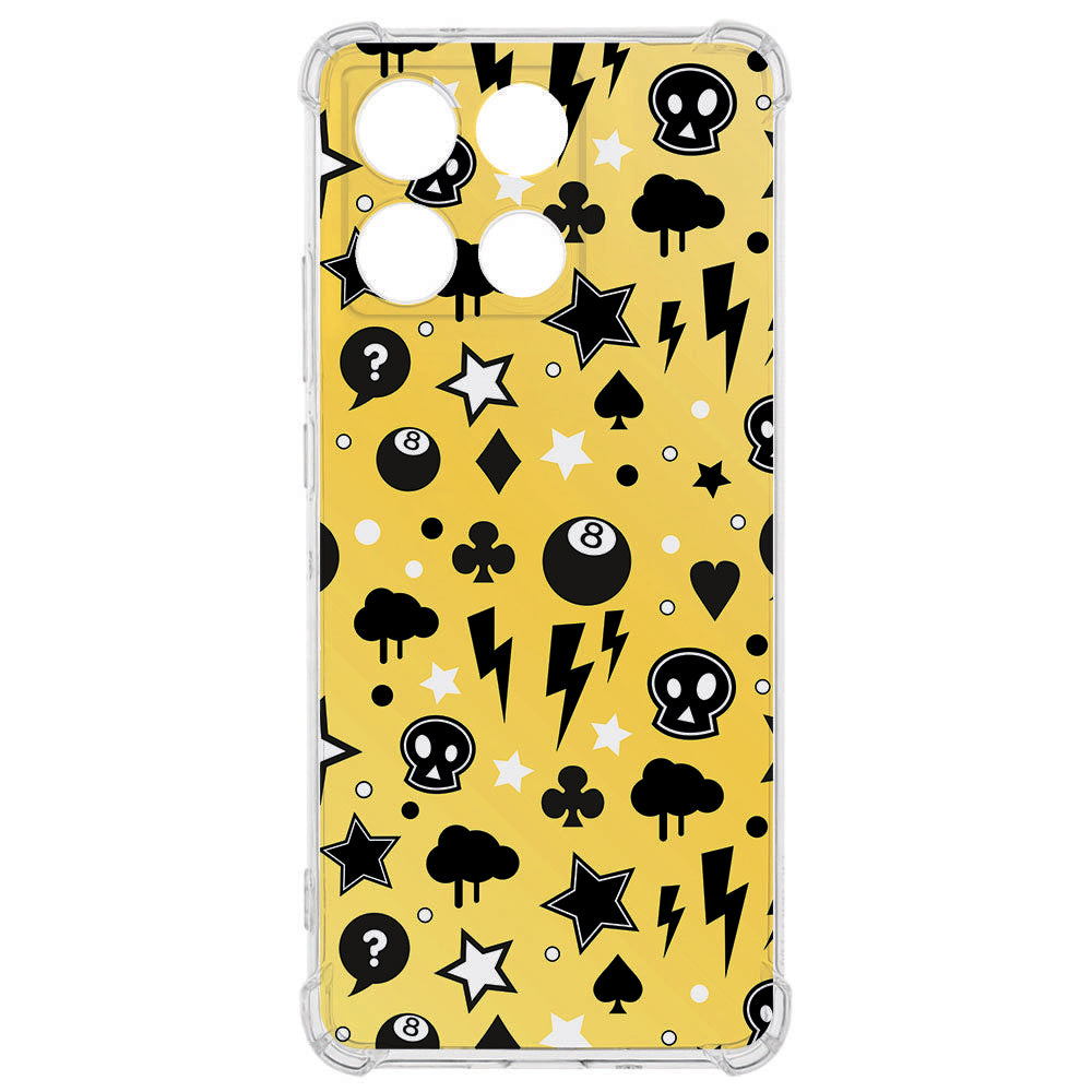TPU Telefoonhoesje Motorola Moto G56 Punk Yellow backcover achterkant