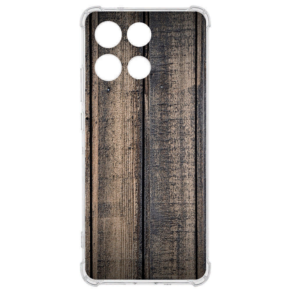 TPU Telefoonhoesje Motorola Moto G56 Steigerhout backcover achteraanzicht