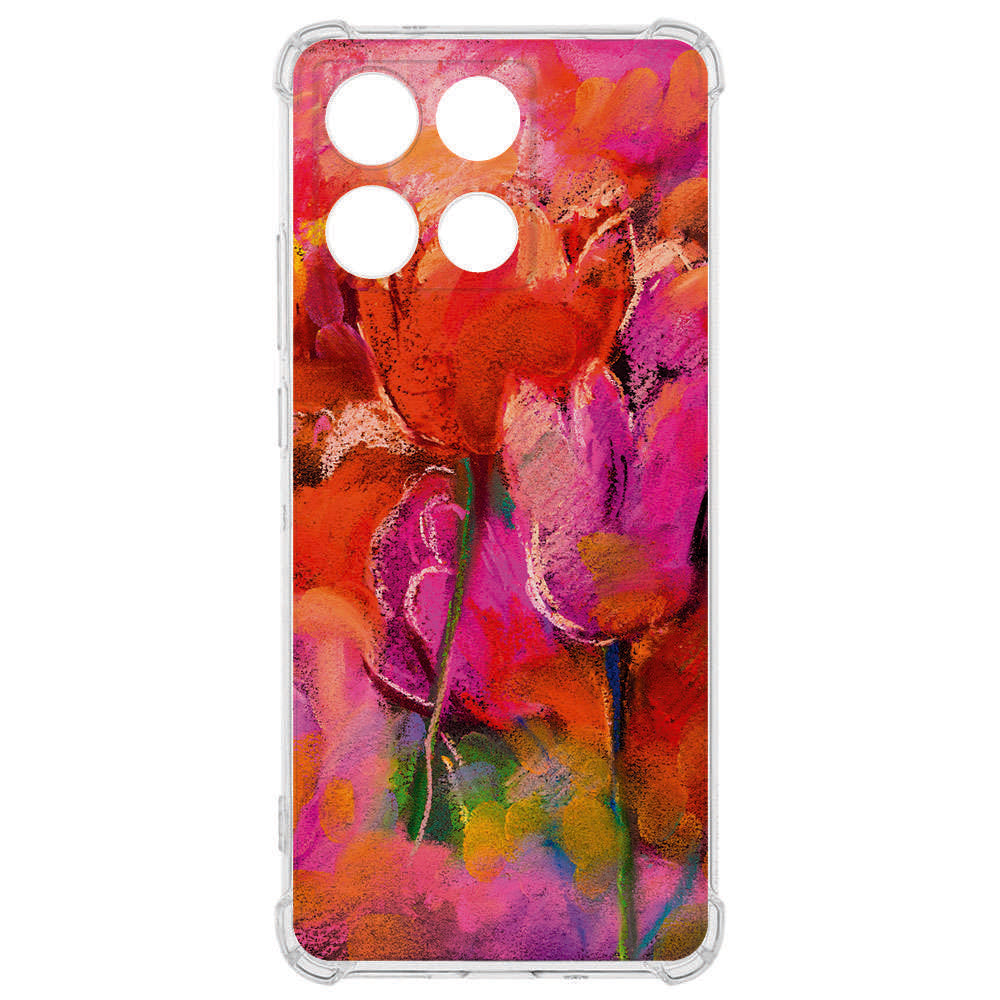 TPU Telefoonhoesje Motorola Moto G56 Tulips backcover tulpen kleurrijk design