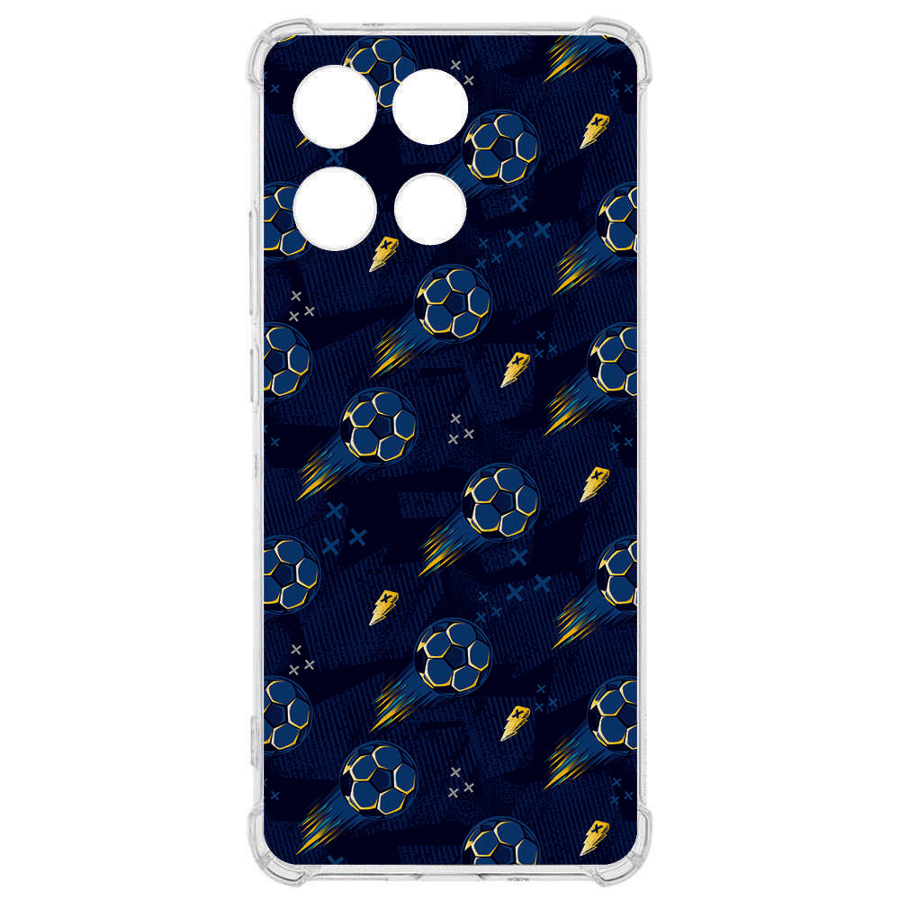 TPU Telefoonhoesje Motorola Moto G56 Voetbal backcover voetbaldesign aanzicht