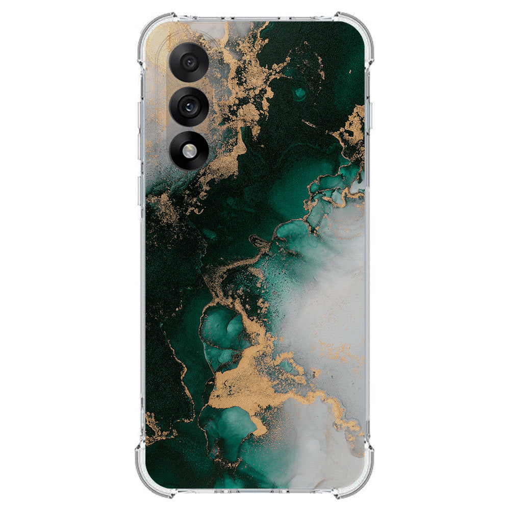TPU Telefoonhoesje OnePlus Nord 5 - Marmer Groen schokabsorberende backcover marmer groen design achterkant