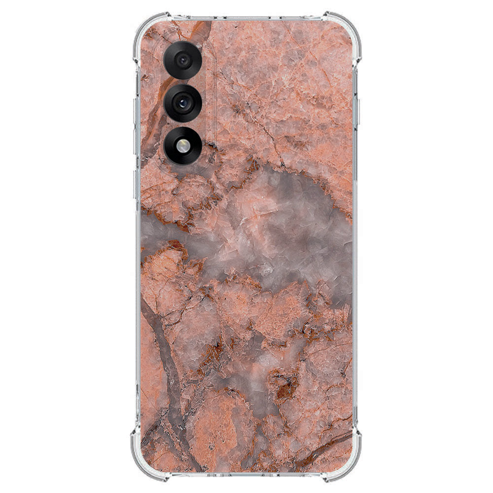 TPU Telefoonhoesje OnePlus Nord 5 Marmer Oranje schokabsorberende backcover achterkant