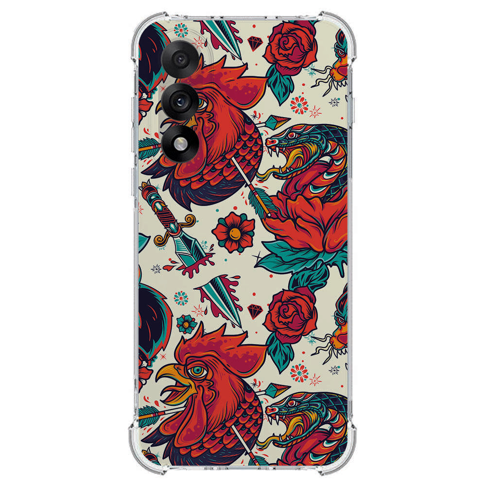 TPU Telefoonhoesje OnePlus Nord 5 - Old Skool schokabsorberende backcover designnaam kleurrijke patronen